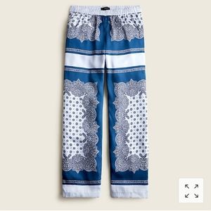 J. Crew Scarf Border Print Pull-on Pants